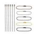 10cm Long 2.4mm Diameter Adjustable Stainless Steel Ball Chains Connector Clasp for Keychains Tags Jewelry Making Bag Pet Tags