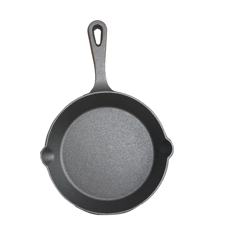 Nitriding Coated Nonstick Cast Iron 3-in-1 Skillet Set with Glass Lid Pre-seasoned Frying Pan