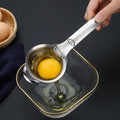 Heavy-Duty Stainless Steel Egg Divider Food Grade Kitchen Gadget for Separating Egg Yolk White for Cooking Baking Milk Shakes