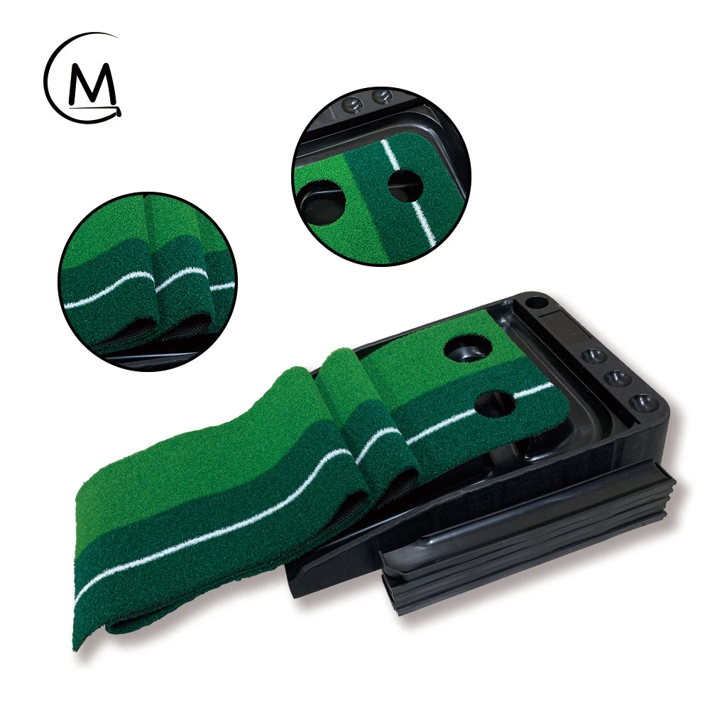 Indoor Practice Golf Putting Mat Automatic Ball Return Golf Putting Mat