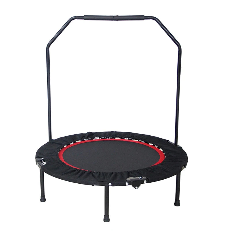 Hot Sale 38'' Foldable Kids Outdoor Mini Trampoline Durable PVC Handle Foam Material Protective Net Galvanized Steel Spring