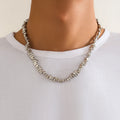 Hip Hop Irregular Heterotypic CCB Beaded Choker Necklace for Men Trendy Male Daily Wear Accessories in Neck Fashion Jewelry Gift