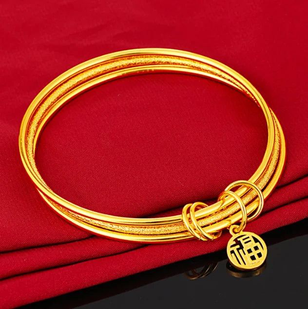 Waterproof Jewelry 18K Gold Plated Colorful Chunky Bracelet Bangle Copper Cuban Link Bracelet Women