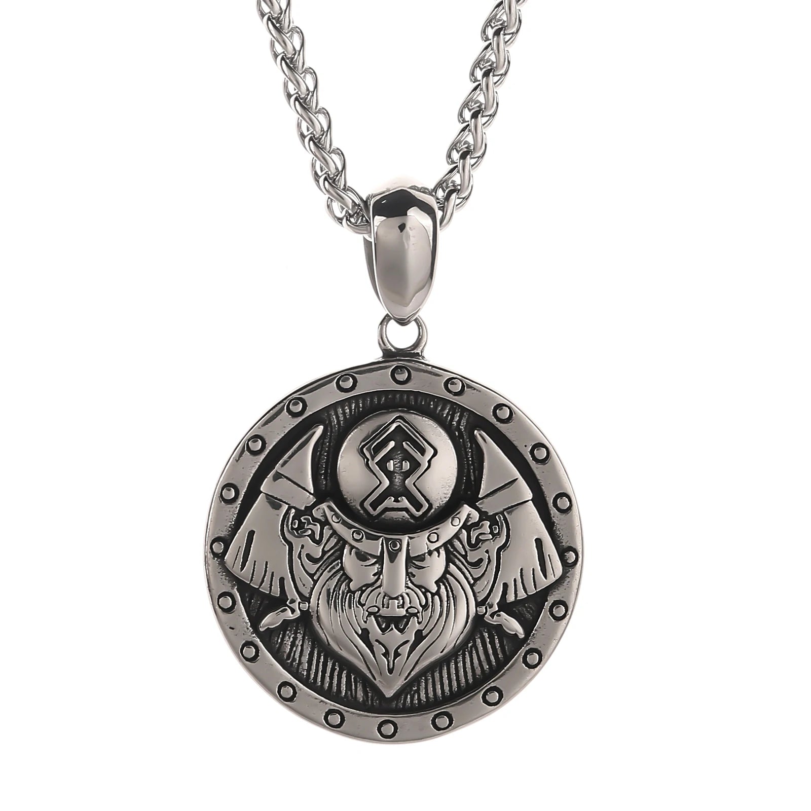 Jewelrox Handmade Pendant Viking Jewelry Stainless Steel Necklace Viking Mental Warrior Necklace Viking Necklace