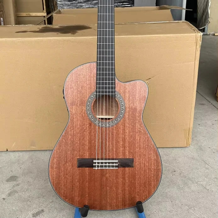 Aiersi Brand Hot Sale Cheap Price Mahogany Material Electric Classical Guitar with 39 Inch Nylon Strings