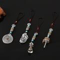 Tibetan Tangka Green Tara Buddhism Keychains Small Pendants Pocket Fengshui Key Chain Buddhist Decoration