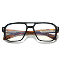 Insertion Pin Rice Nail Double Beam Square Frame Oversized Stylish Blue Light Stylish High-end Eyeglasses