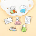 Custom Chemistry Math Science Brooch Pins Metal Equation Pharmacist Enamel Lapel Pin for Scientists Doctors Gift Bag Pin Badge
