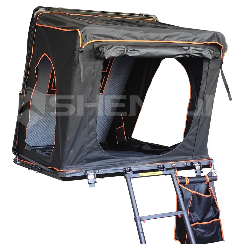 SNDN Automatic Outdoor Camping Car Roof Top Tent Hard Shell 2-3 Person Extendable Triangle Aluminum Waterproof Car Rooftop Tent
