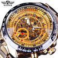 Winner 8067 Watches Men Stainless Design Sports Watch Luxury Automatic Mechanical Skeleton Man Wristwatch Clock Relogio Masculi