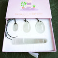HZ New Crystal Crafts Natural Clear Quarts Yoni Egg Set Obsidian Kegel Exercise Jade Egg Muscle Tightening Crystal Balls Nephrite Jade Yoni Egg