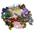 2cm Rose Quartz Flower Agate Mushroom Carvings Decorative Hand Carved Polished Crystal Mushroom Figurines  for Gift