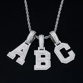 Wholesale Bulk Men Gra Mossanite Diamond Jewelry 925 Sterling Silver A-Z Initial Moissanite Iced Out Hip Hop Necklace Pendant