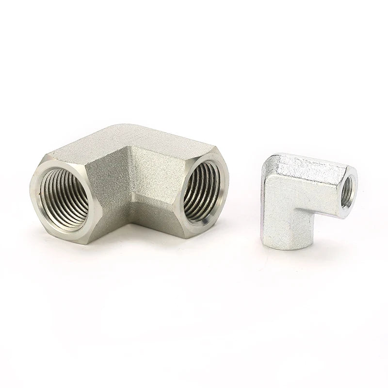 90 Degree Elbow Hydraulic High Pressure Braided Carbon Steel Hose Fitting NPT Female 7N9