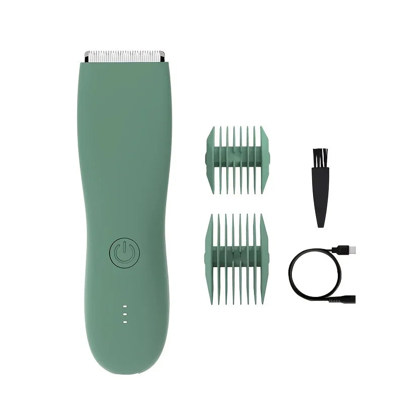 Waterproof Grooming Trimmer with Ceramic Blade Mens Groin Hair Trimmer Hair Removal Appliances