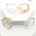 Alphabet Alloy Decoration Napkin Rings Circle Western Restaurant Napkin Button Hotel Wedding Fast Sell Well Wholesale