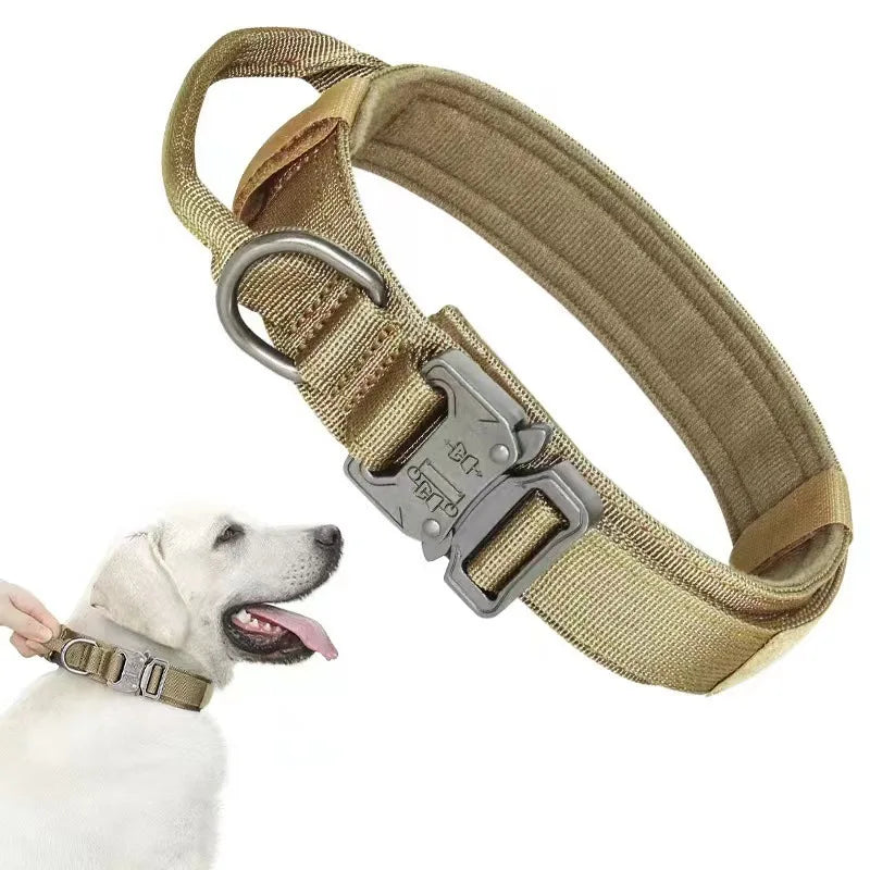 Large and Medium-sized Dog Leash Tactical Pet Collar Adjustable Dog Neck Outdoor Dog Pet Supplies