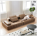 Modern Designer Lawrence Hotel Leather Reclining Sectional Sofa Set Large Sectional Living Room Villa Mall Furniture Sponge