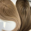 Silk Base Hair Topper 100% European Virgin Hair Piece for Woman Ombre Blonde Jewish Clip Hair Topper