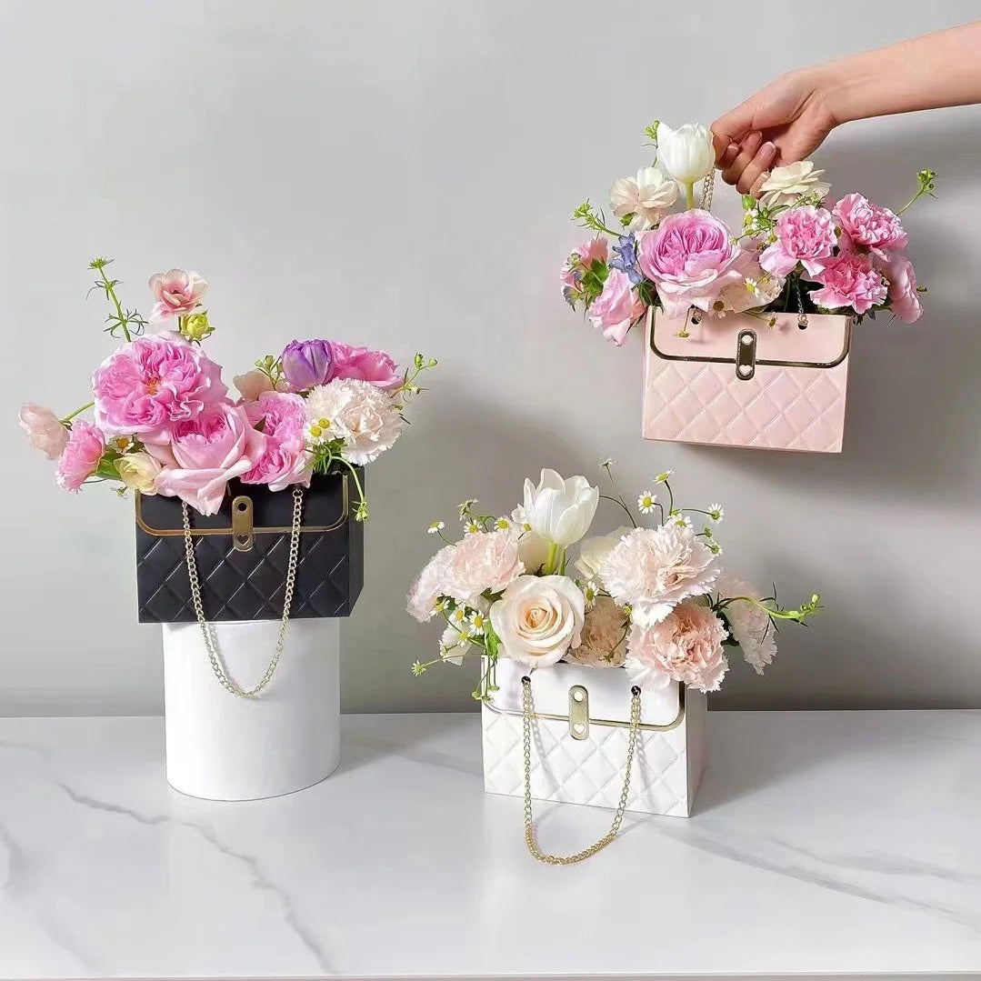 XJH 2025 Portable Pink Floral Box for Sushi Mother's Day & Wedding Events Birthday & Valentine's Day Gift Idea