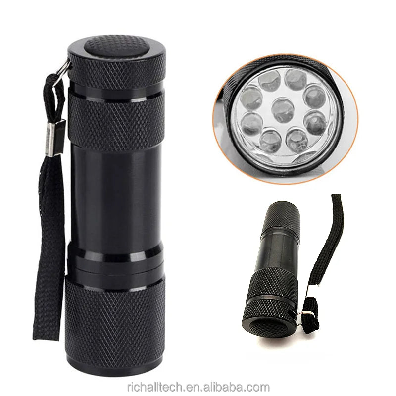 Powerful Portable 37g Super Bright 9 LED Mini Flashlight Small Torch Pocket Lamp LED Linternas Tactical Flashlights