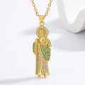 New Hip Hop Hipster St. Jude Necklace Pendant Fashion Copper Micro-inlaid Zircon Jesus Pendant Factory Direct