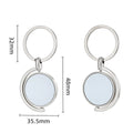 Cross-Border DIY Digital Photo Keychain Metal Blank Thermal Transfer Pendant Sublimation Cartoon Alloy with Laser Logo Printing