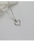 Colar Com Amor Zircon Flash Diamond Loved Heart Shaped Necklace Fcollarbone Chain Silver Necklace Women