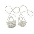 2022 Kids Handmade Pearl Bag Kids Country Style Clutch Handbags Spring and Summer One Shoulder Messenger Bags
