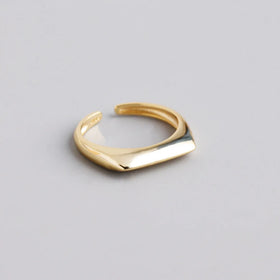 Personalized 925 Silver Jewelry Minimal Finger Ring Adjustable 925 Sterling Silver Ring for Men No Tarnish