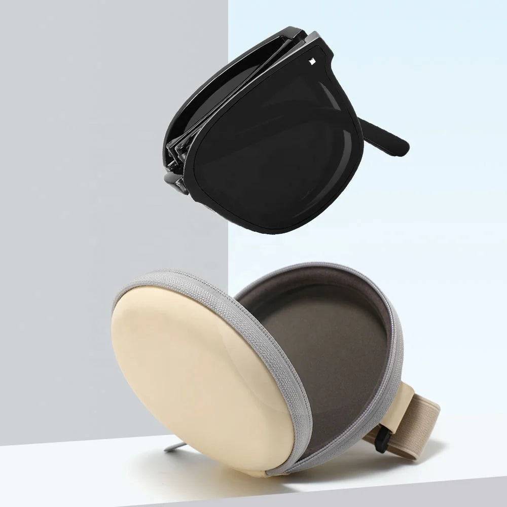 Trendy Folding Ultralight TR90 Frame Eyeglasses Foldable Sunglasses Polarized Men Women Designer Sun Glasses UV400 Gafas