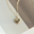 Love You 925 Sterling Silver Gold Plated Jewelry Women Heart Pendant Gold Necklace