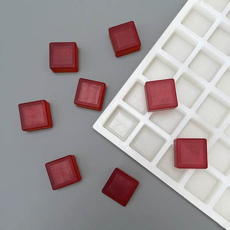 Square Silicone Fondant Soap Mold Reusable Non-stick Heat Resistant DIY Eco Friendly for Korean Sugar Gummy Berries for Cookie