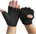 Half Finger Weight Lifting Shorty Fingerless Gloves with Curved Open for Enhance Palm Protection