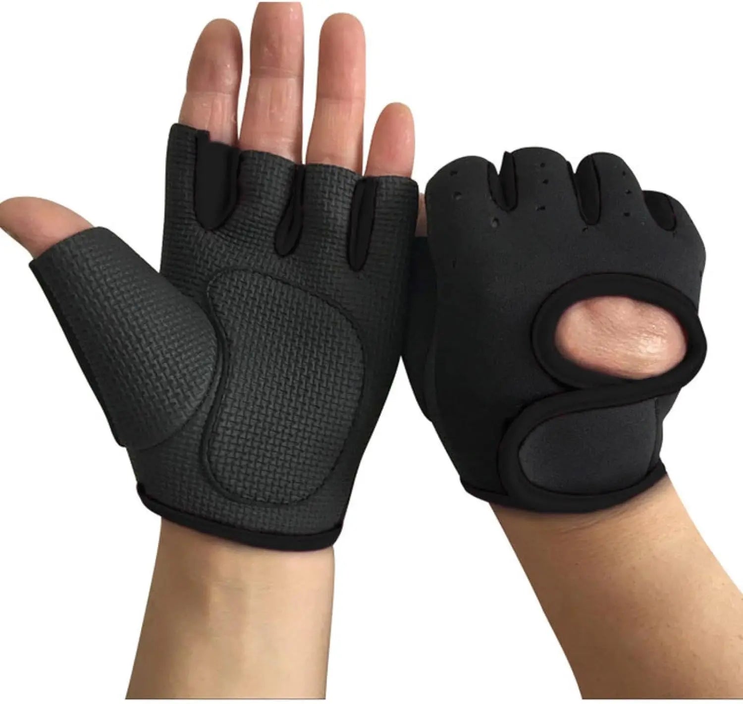 Half Finger Weight Lifting Shorty Fingerless Gloves with Curved Open for Enhance Palm Protection