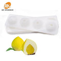 AK 4-Cavity Peach 3D Silicone Mousse Cake Mold for Bakery DIY Desserts Kitchenware Pastry Baking Tools MC-129"