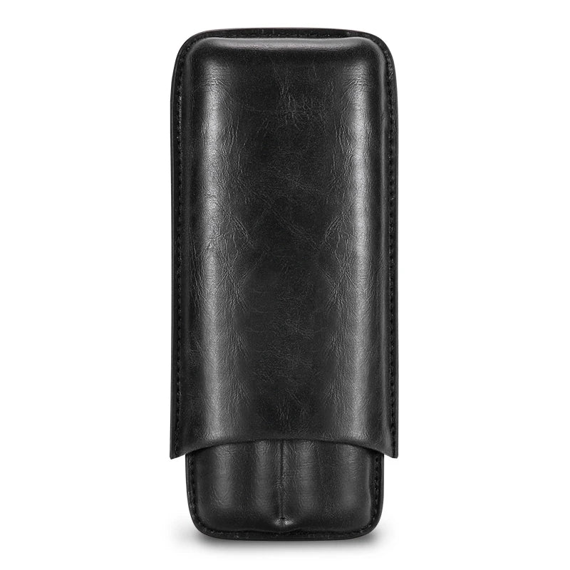 Portable Leather Cigar Case Holds 2 Pcs Cigar Humidor Travel Gift Boxes Cigar Accessories for Outdoor