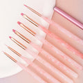 Christmas Professional Nail Art Line Brush Pink 3D Acrylic Kolinsky 100% Custom Box Thin Liner Brush Fine Nail Art Brush