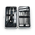 18pcs Stainless Steel Nail Care Tool Kit Manicure Pedicure Set Ear Spoon Cutter Scissors Cuticle Nail Art Tool Satin Finish