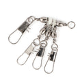 10PCS Factory Direct Stainless Steel Rotating Bearing Connector Swivel Snap Hook Interlock Fishing Barrel OEM Customizable