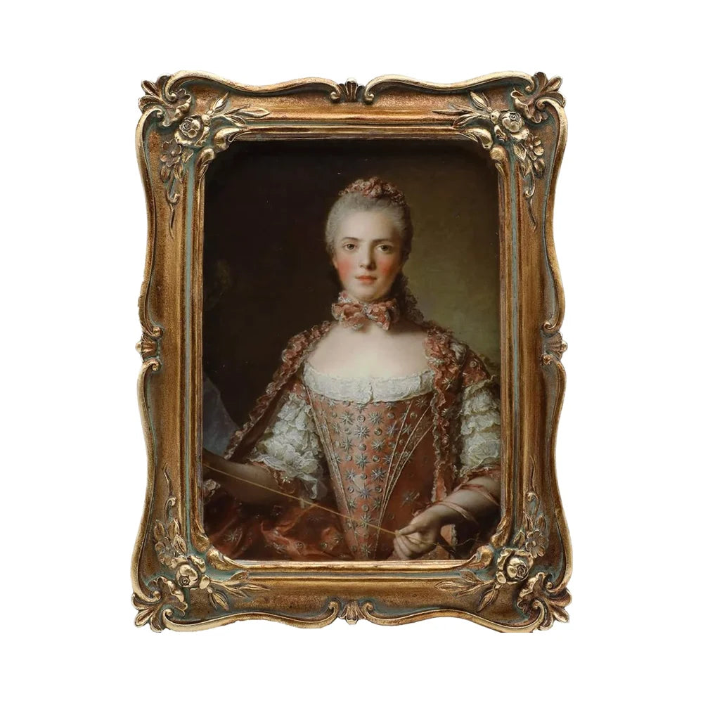 China Factory Supply 5x7 Vintage Photo Frame Bronze Gold Antique Wall/Tabletop Hanging Handmade Decorative Resin Frame Home