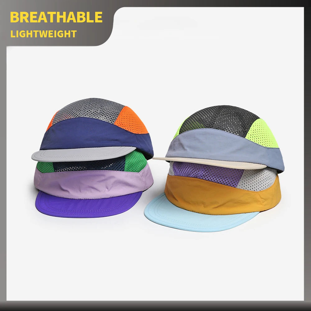 Wholesale Adjustable Five Panel Camp Cap logo Blank Color Custom 5 Panel Embroidery Caps and Nylon Hats
