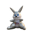 Printing logo Park Decorating Easter Festival Inflatable Silver Bunny Balloon Cartoon Mascot for Sale