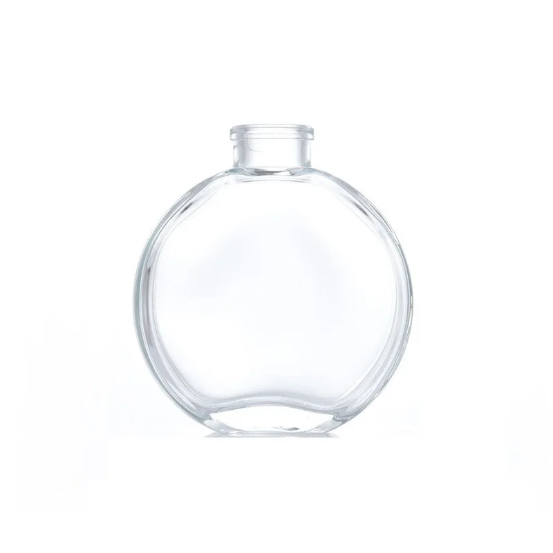 150 ML Clear Transparent Empty Flat Round Cosmetics Packaging Containers Glass Bottle for Personal Care