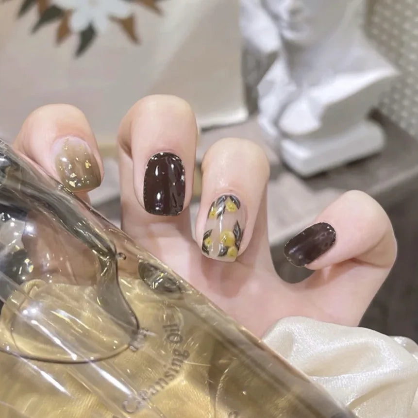 Wholesale Short square False Nails Fake Nails Artificial Fingernails Press on Nails