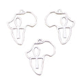 Jewelry Charms Accessories Antique Silver Color Alloy Africa Map Anka Cross Egyptian Ankh Life Symbol Charms Pendant