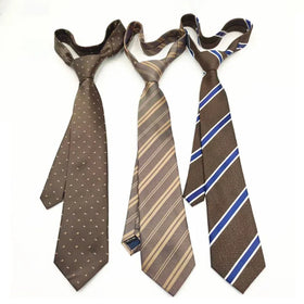 Hight Quality School Logo Fashion Luxury Woven Ties Mens Customized Polyester Necktie