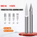 Solid Carbide V-Shape Groove End Mill Cutter CNC Engraving Bits 4mm Sharp Knife Flat-End Mill HRC55HRC Single Flute Customizable