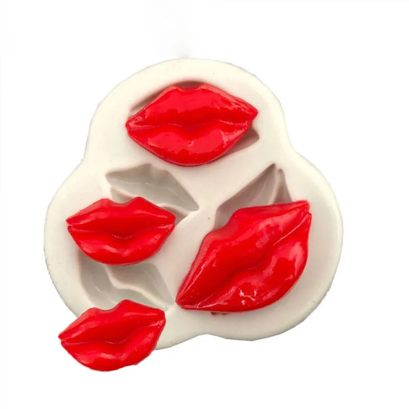 D-0296 DIY baking silicone mold lip modeling cake chocolate Fondant aroma mold