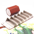 Luxury Leather Foldable  Glasses Storage Box Case  for Eyeglass  Low MOQ 5-slot Portable Travel Organizer for Sunglasses